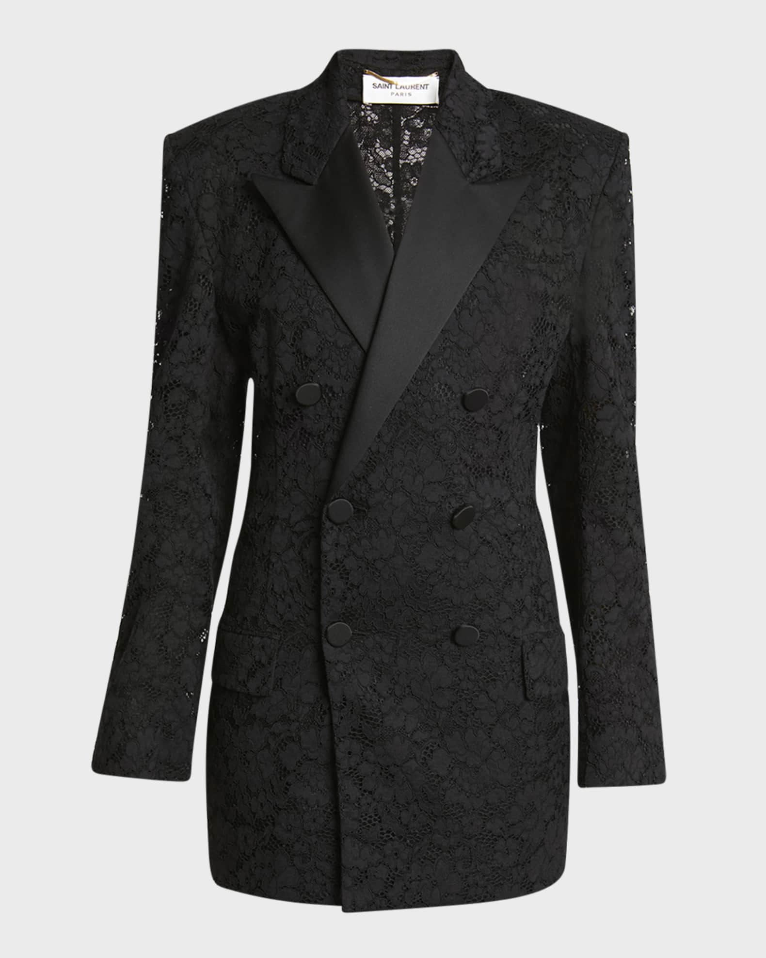 パリコレクション Saint Laurent Marcus Neiman | Blazer Tuxedo Lace Double-Breasted スーツ