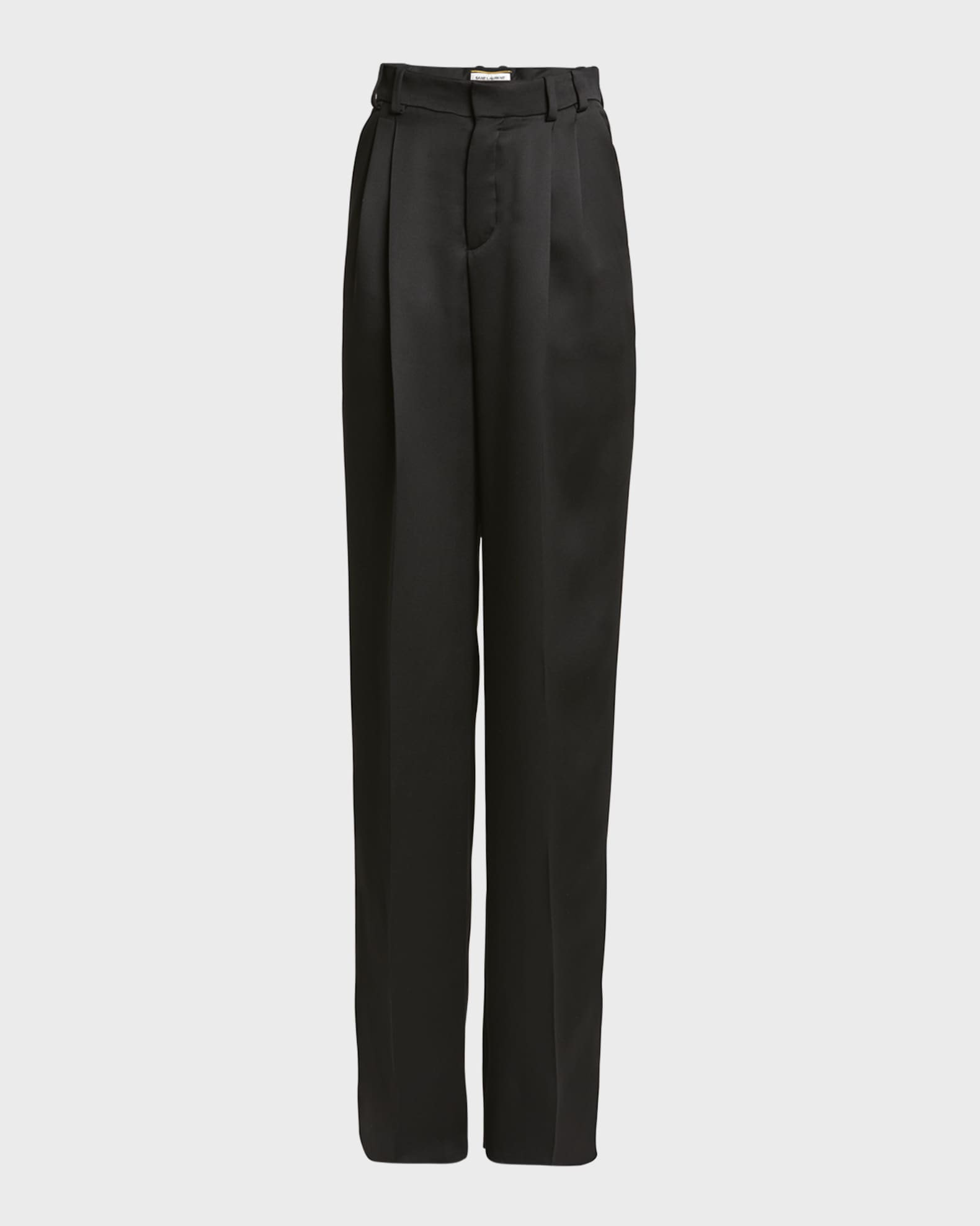 Satin Straight-Leg Trousers 0