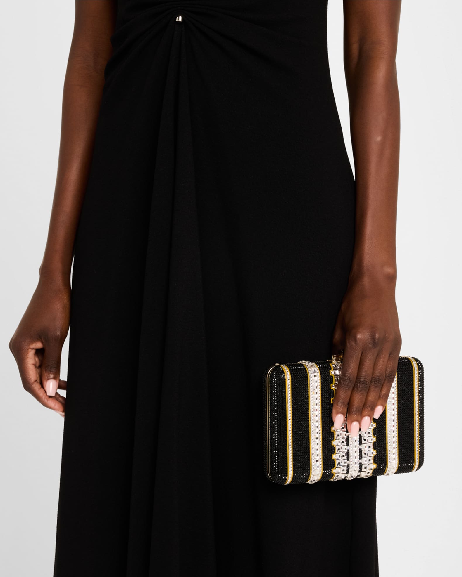 Lattice Crystal Slim Clutch Bag 1