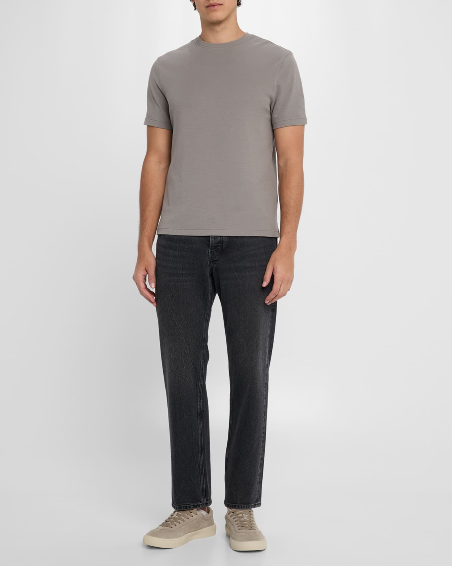 Men's Washed Straight-Leg Jeans 1
