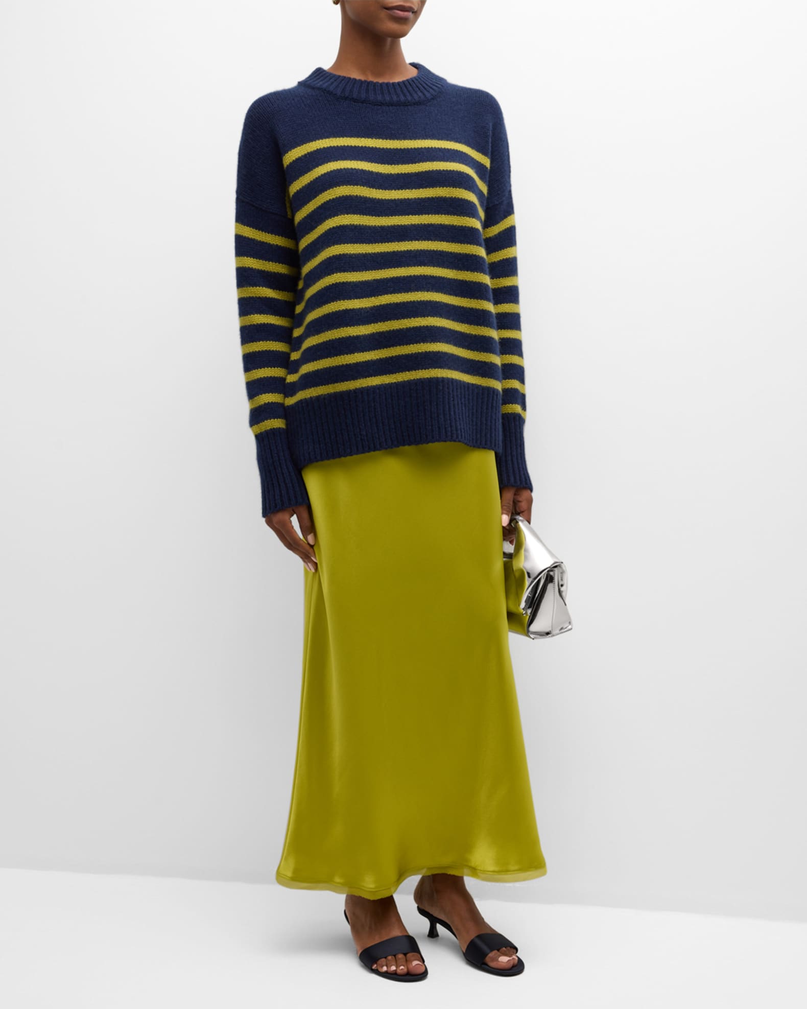Marin Striped Wool Cashmere Sweater 1