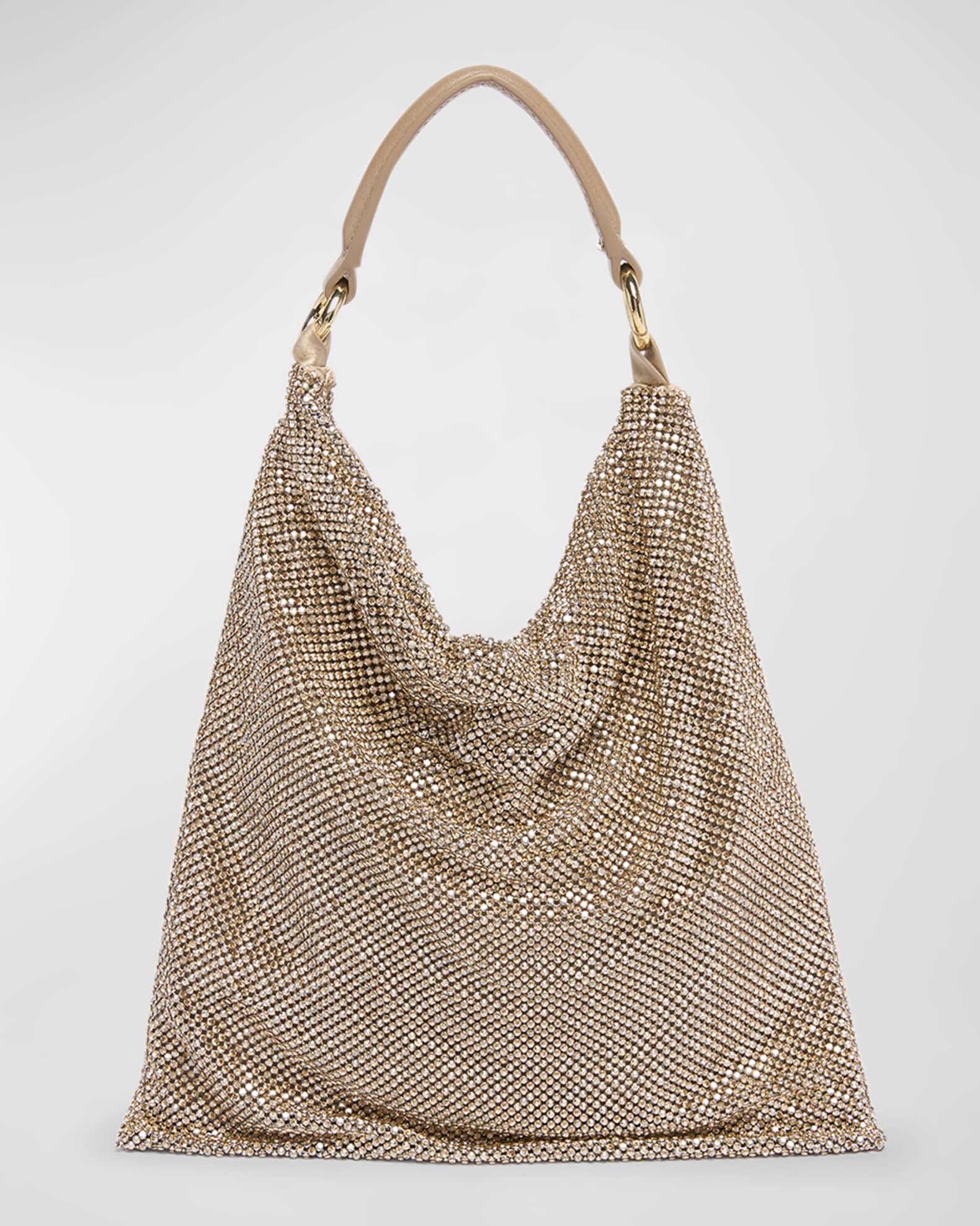 Bella Ciao Mesh Crystal Hobo Bag 0