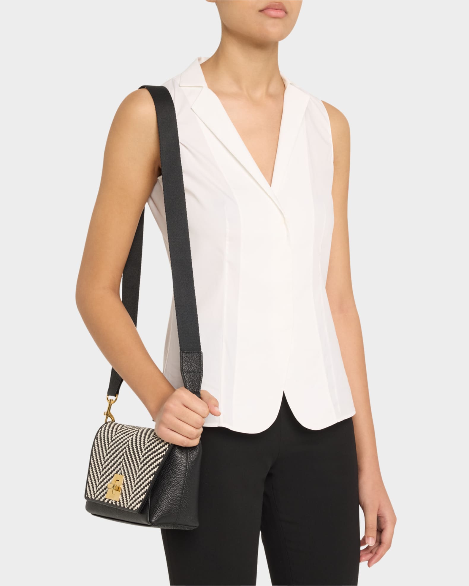Anouk Small Braided Leather Crossbody Bag 1