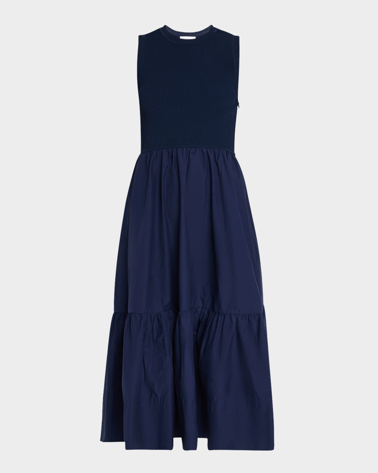 Josephina Crewneck Sleeveless Midi Dress 0