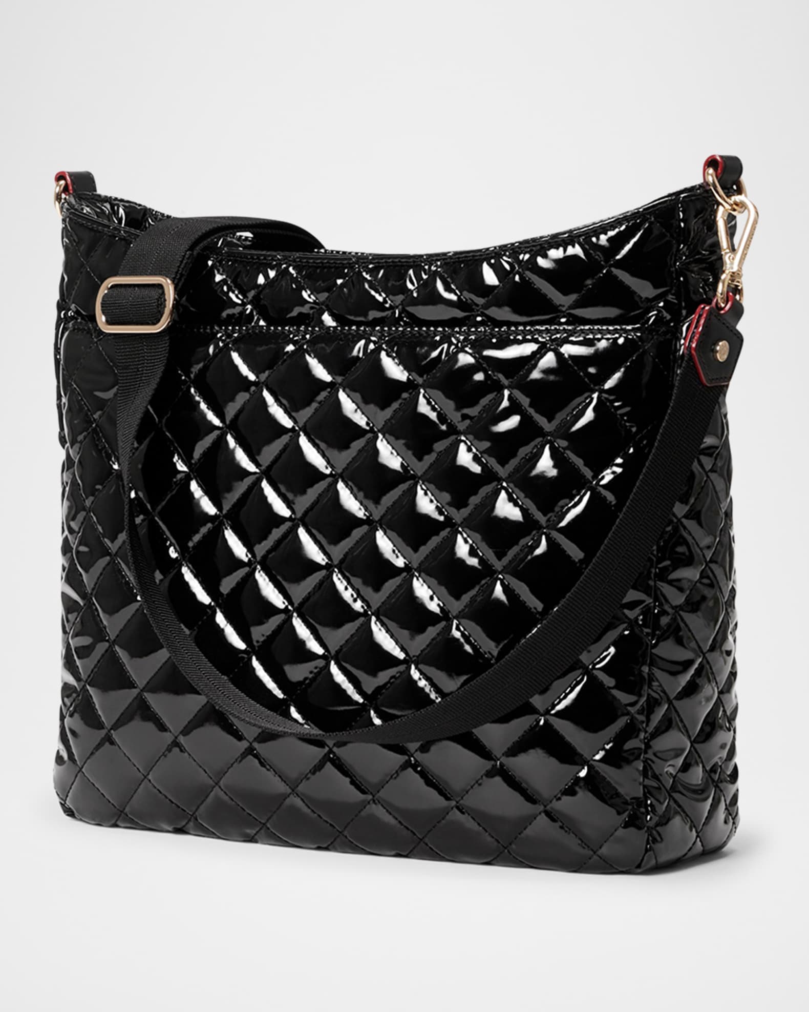 MZ WALLACE Crosby Quilted Patent Leather Hobo Bag Neiman Marcus