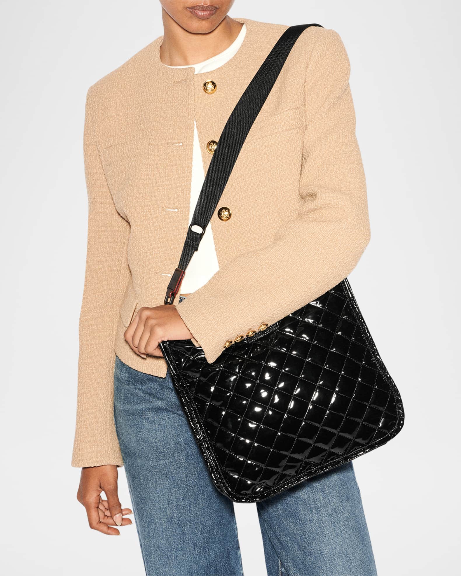 MZ WALLACE Box Quilted Patent Crossbody Bag Neiman Marcus