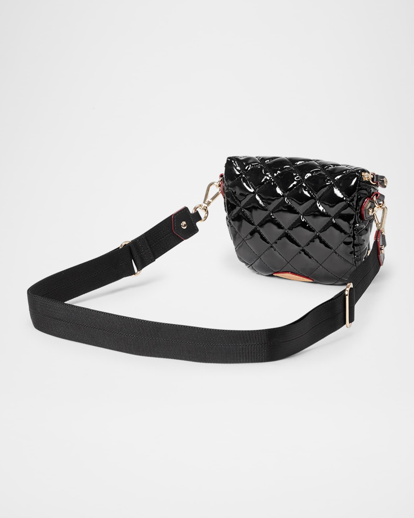 MZ WALLACE Crosby Micro Quilted Patent Sling Crossbody Bag Neiman Marcus