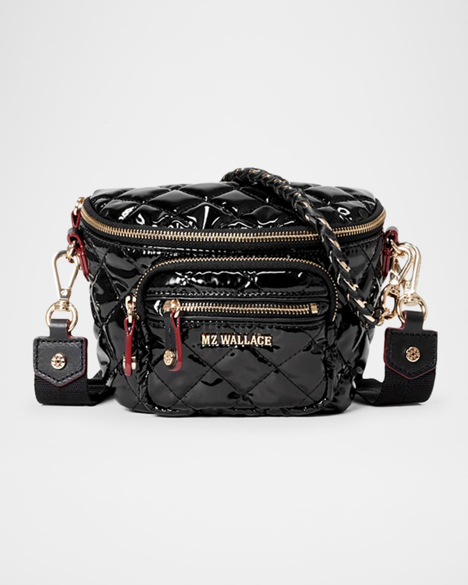 Crosby Micro Quilted Patent Sling Crossbody Bag