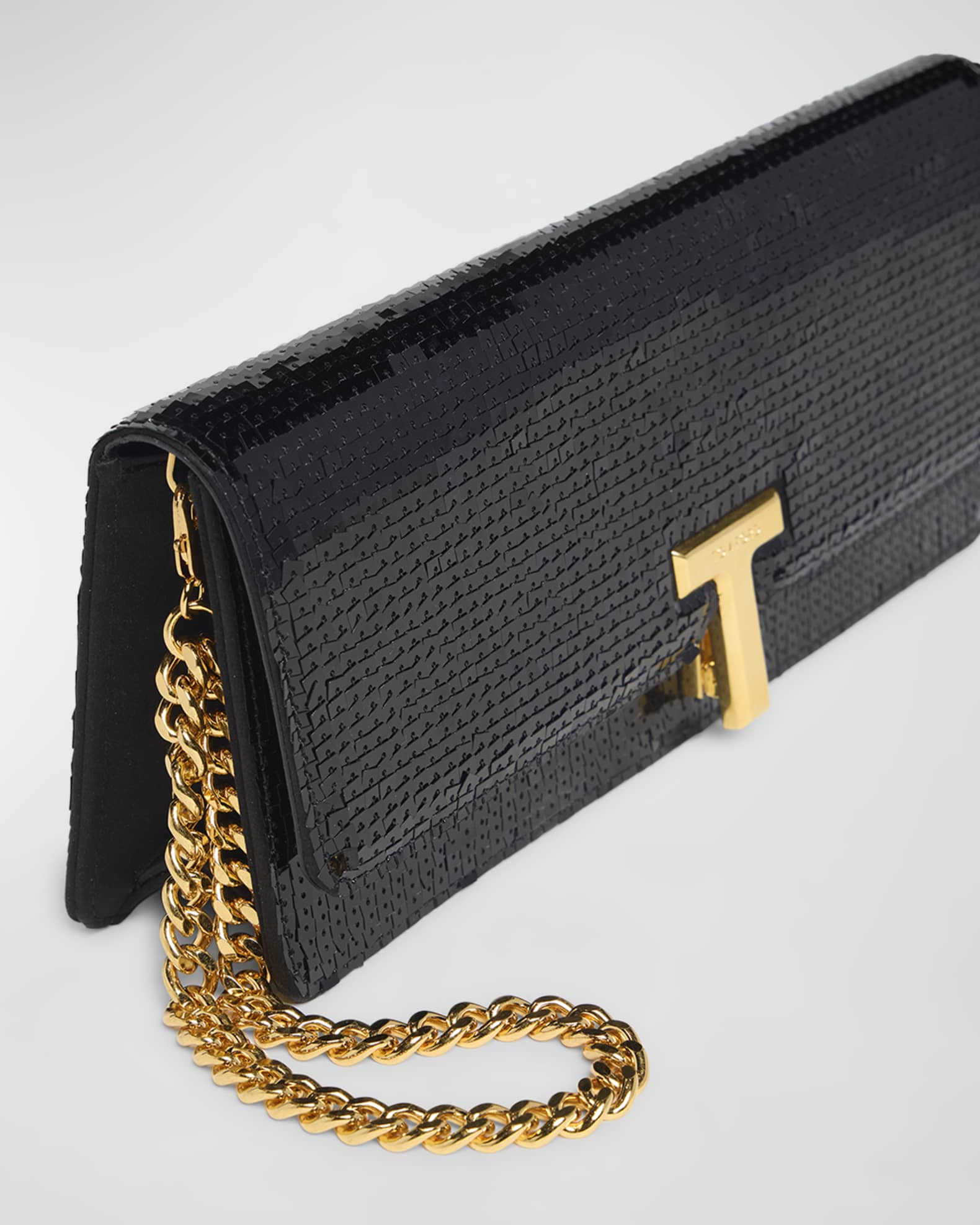 TOM FORD Wallis Sequined Squared Clutch Bag Neiman Marcus