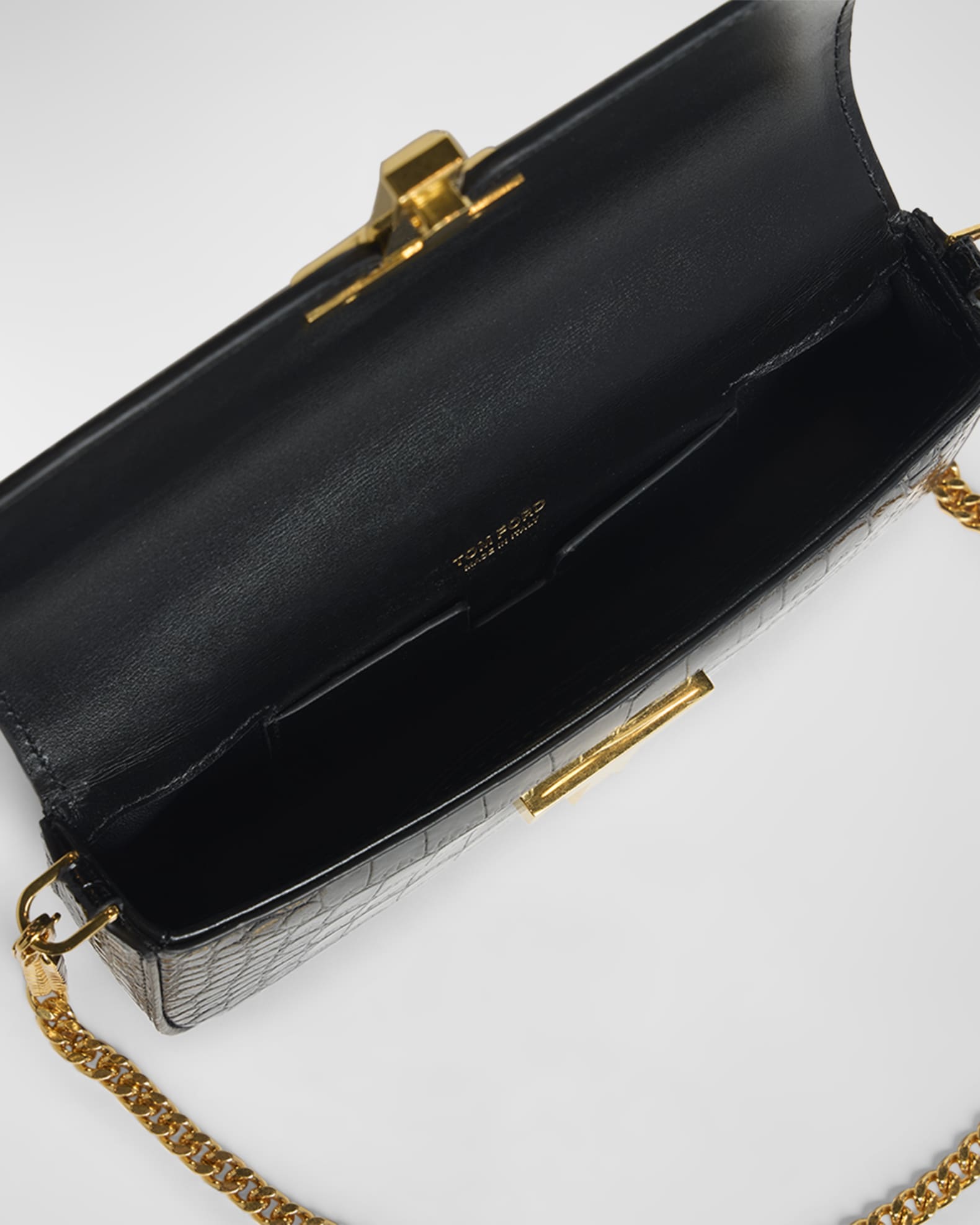 TOM FORD Wallis Stamped Crocodile Leather Mini Chain