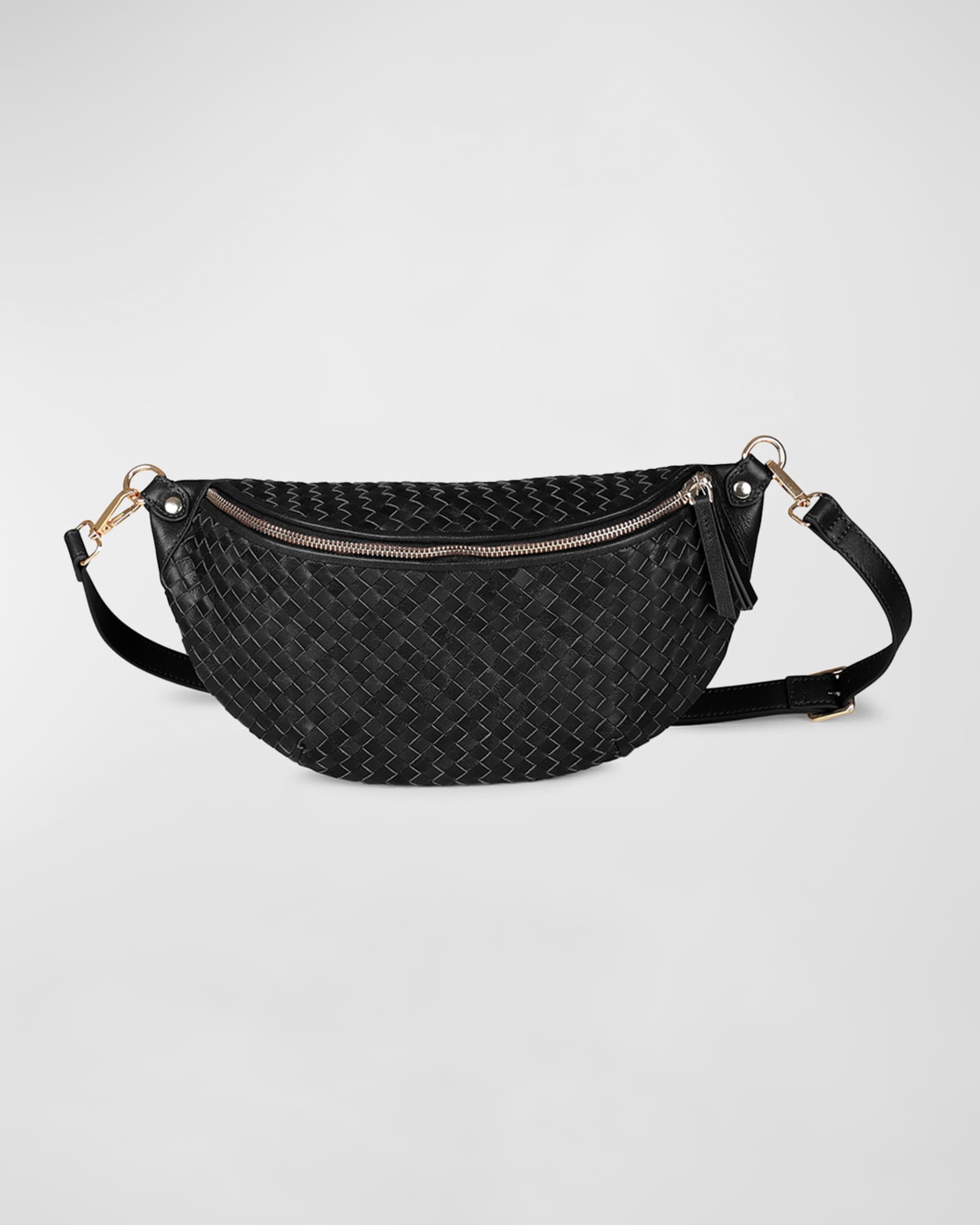 Alex Handwoven Leather Sling Crossbody Bag 0