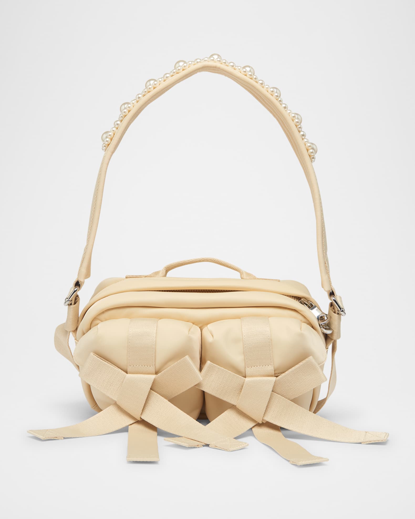 Utility Bow Pearly Pochette Shoulder Bag 0