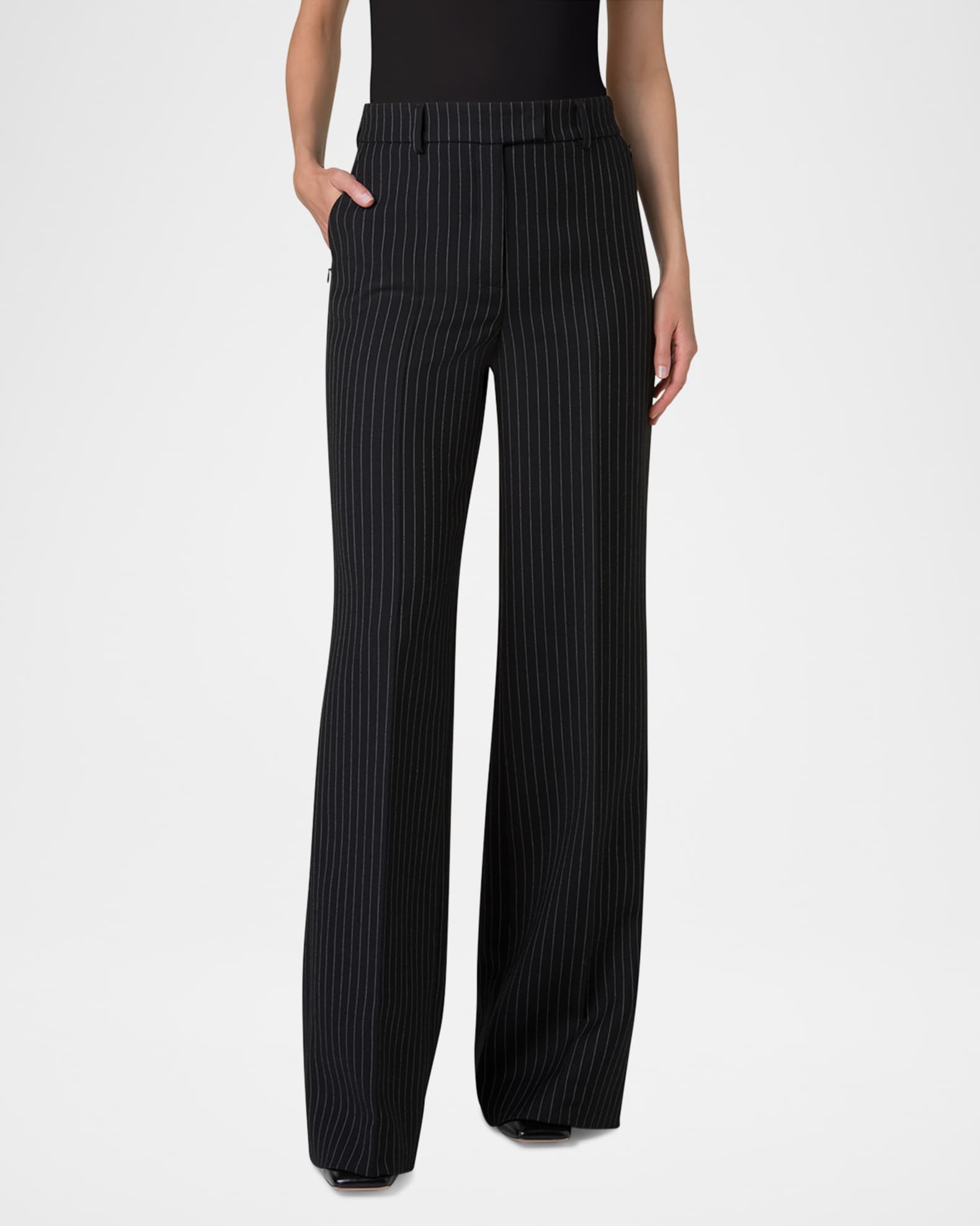 Fior High-Rise Pinstripe Wide-Leg Pants 1