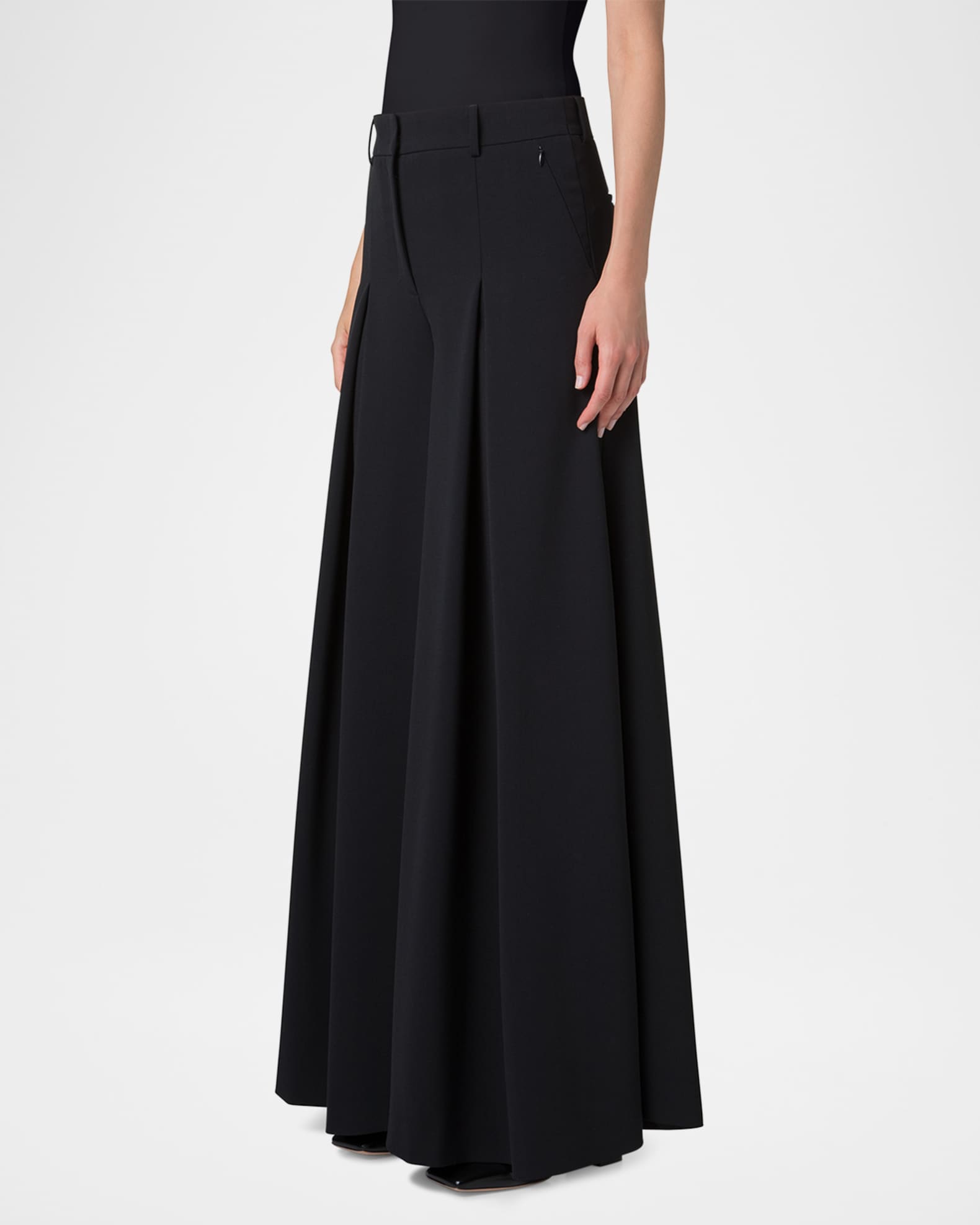 パンツ Istante wool wide pleated trouser Pleated Wide-Leg Pants | GU US