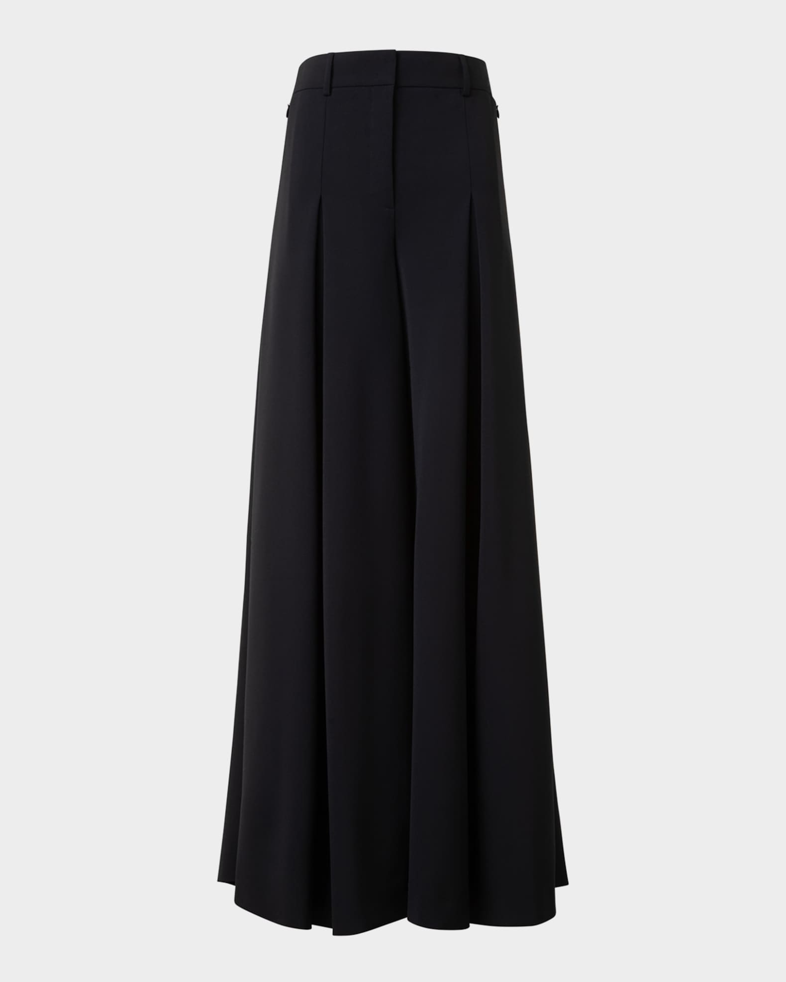 Fiorello Pleated Stretch Wool Twill Wide-Leg Pants 0
