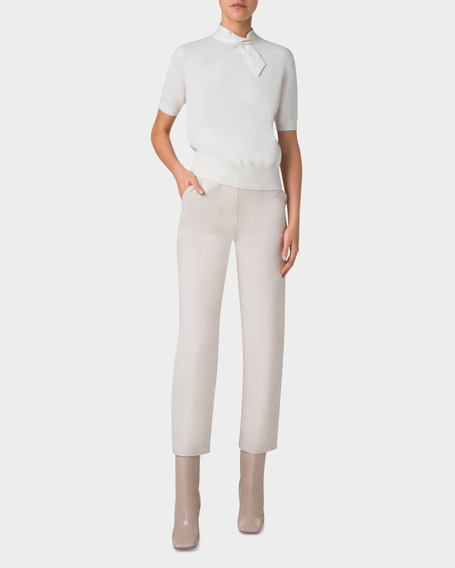 Flynn Stretch Denim Conical-Leg Ankle Pants 1