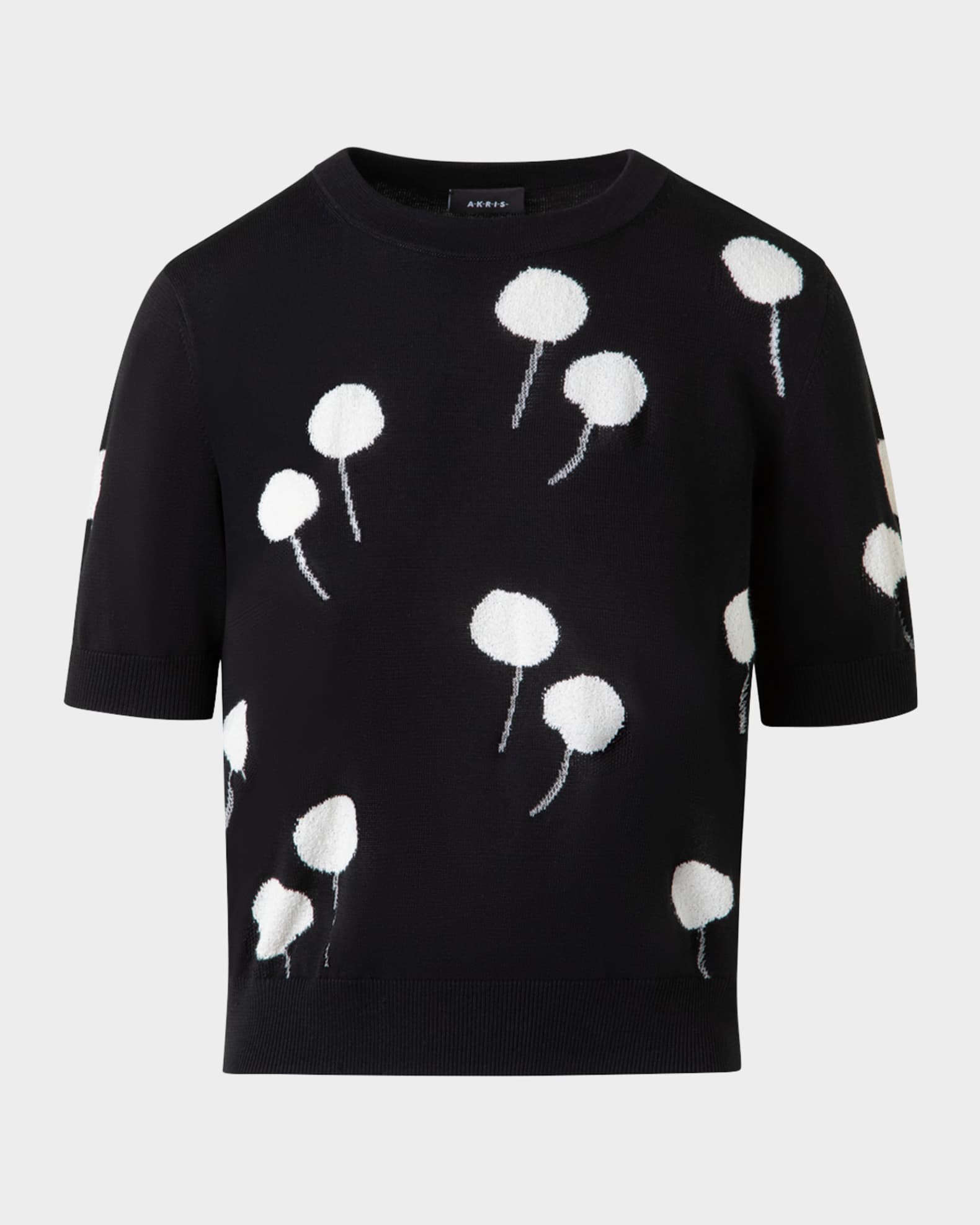 Windflower Short-Sleeve Cotton Sweater 0
