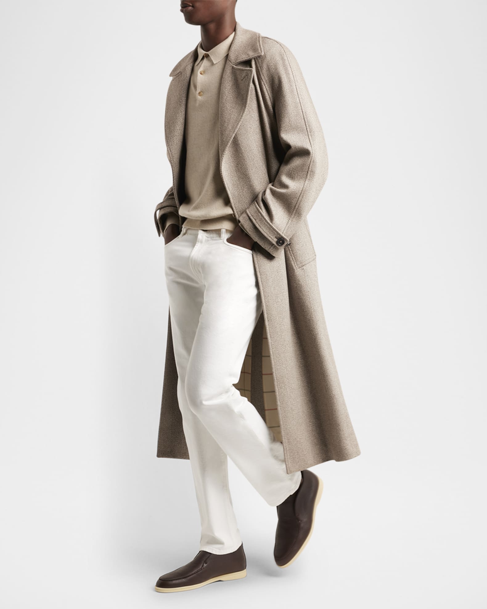 【現品限り一斉値下げ！】 Loro Coat Wool Chevron Single-Breasted Anthon Men's Piana ジャケット・アウター