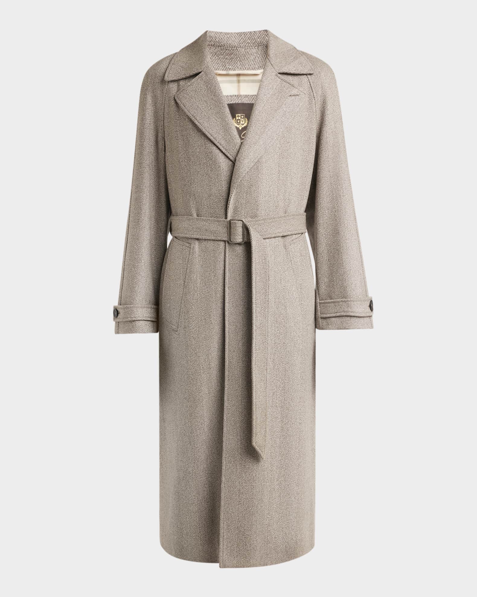 【★安心の定価販売★】 Loro Piana Men's Anthon Single-Breasted Chevron Wool Coat ジャケット・アウター