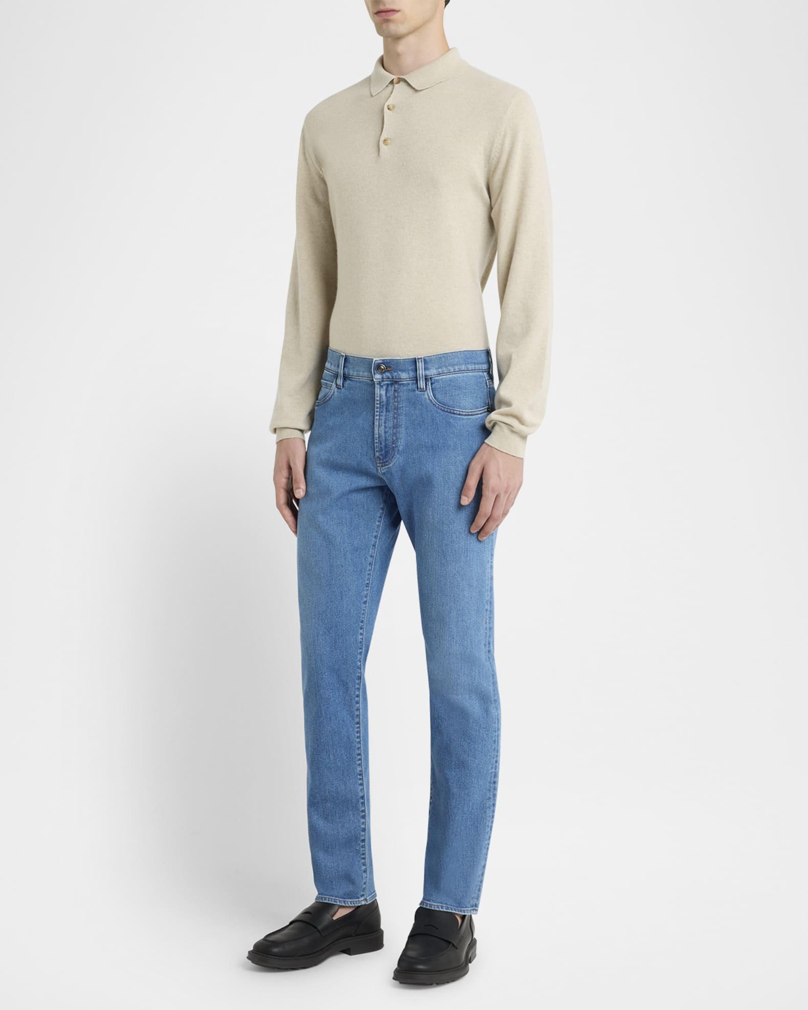 Men's Quarona Kurashiki Slim Denim Trousers 1