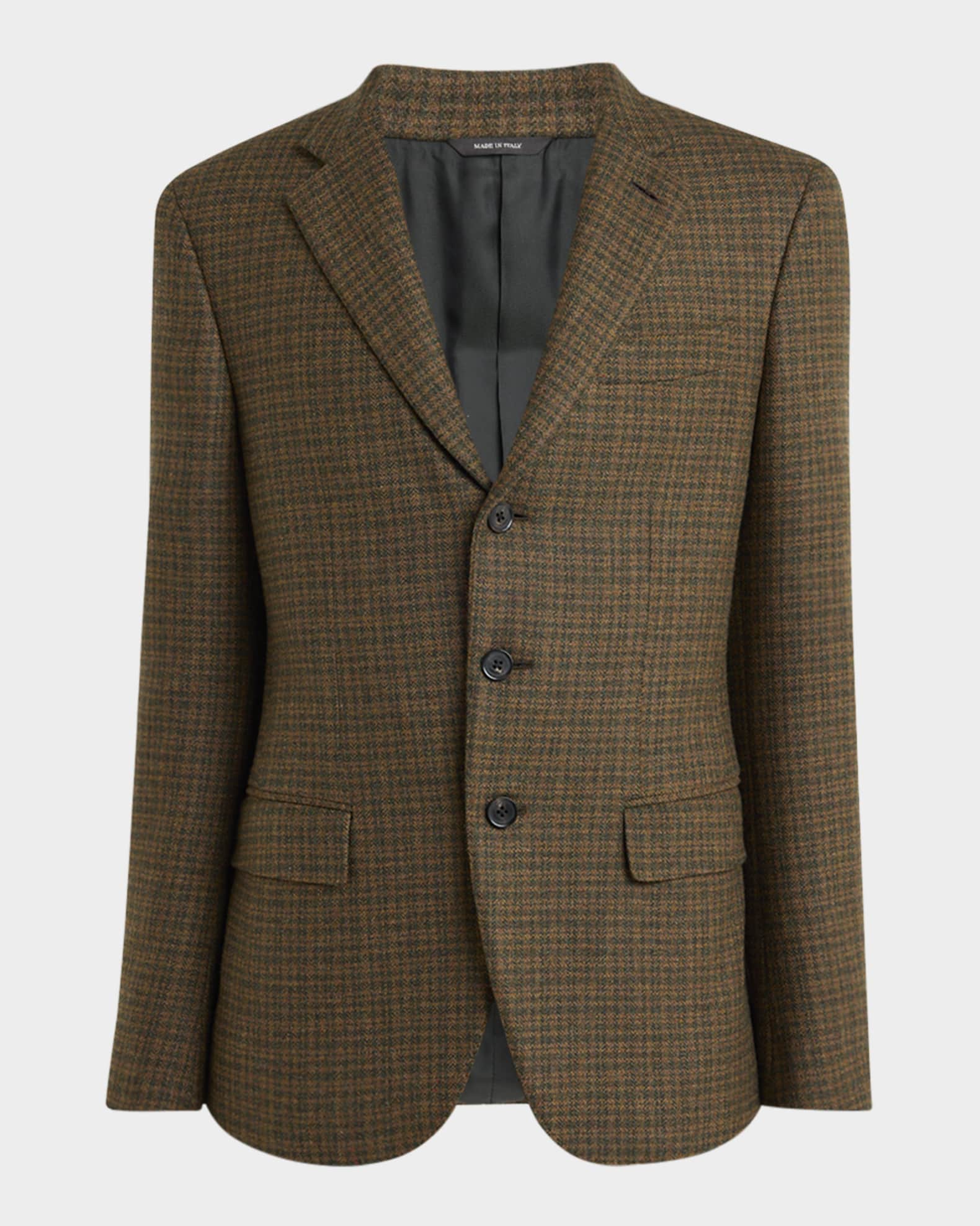 Men s Torino Micro Plaid Single Breasted Sport Coat