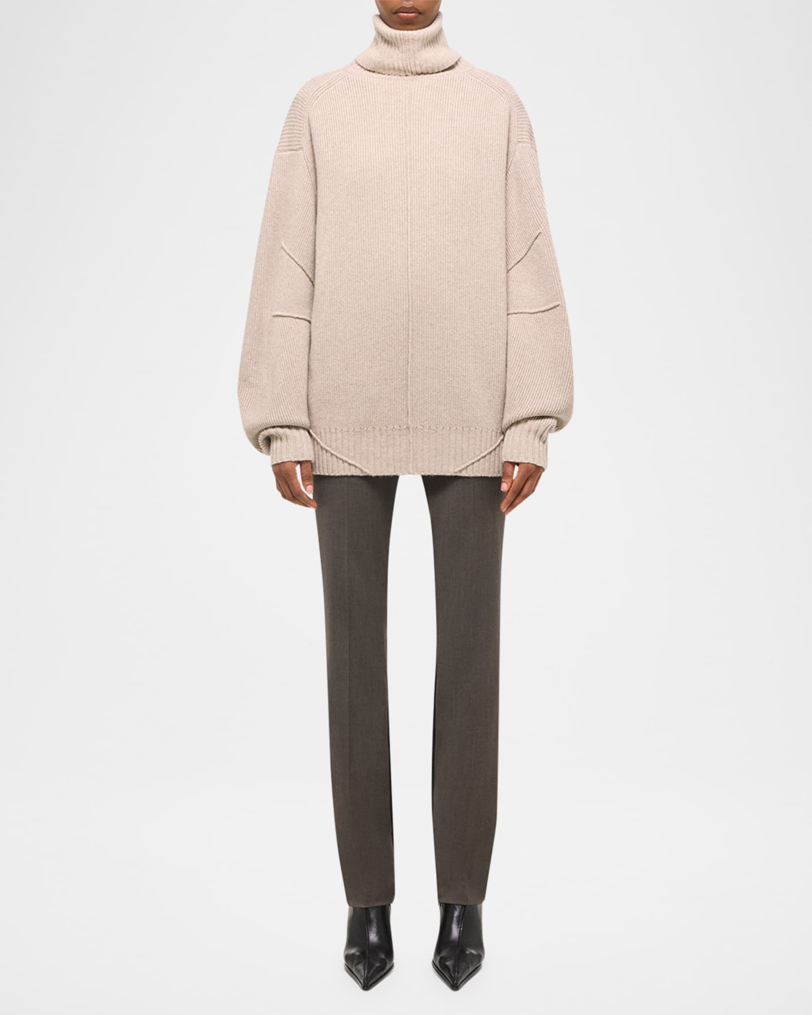 Apex Chunky Wool-Cashmere Turtleneck Sweater  1