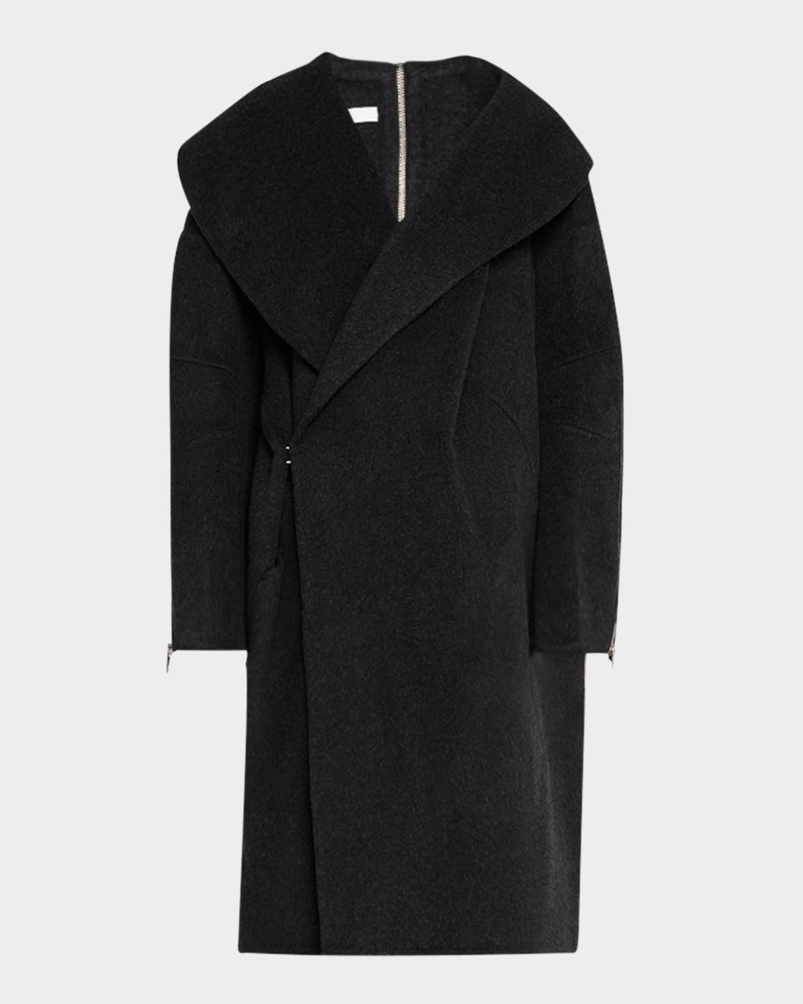 Helmut lang double breasted wool coat deals