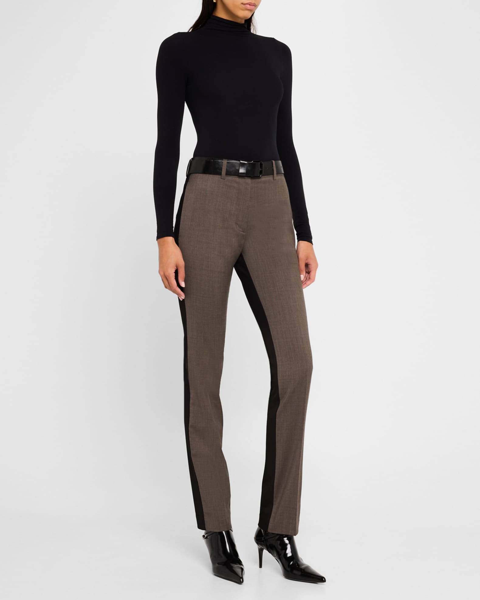 Slim Wool Combo Pants  1