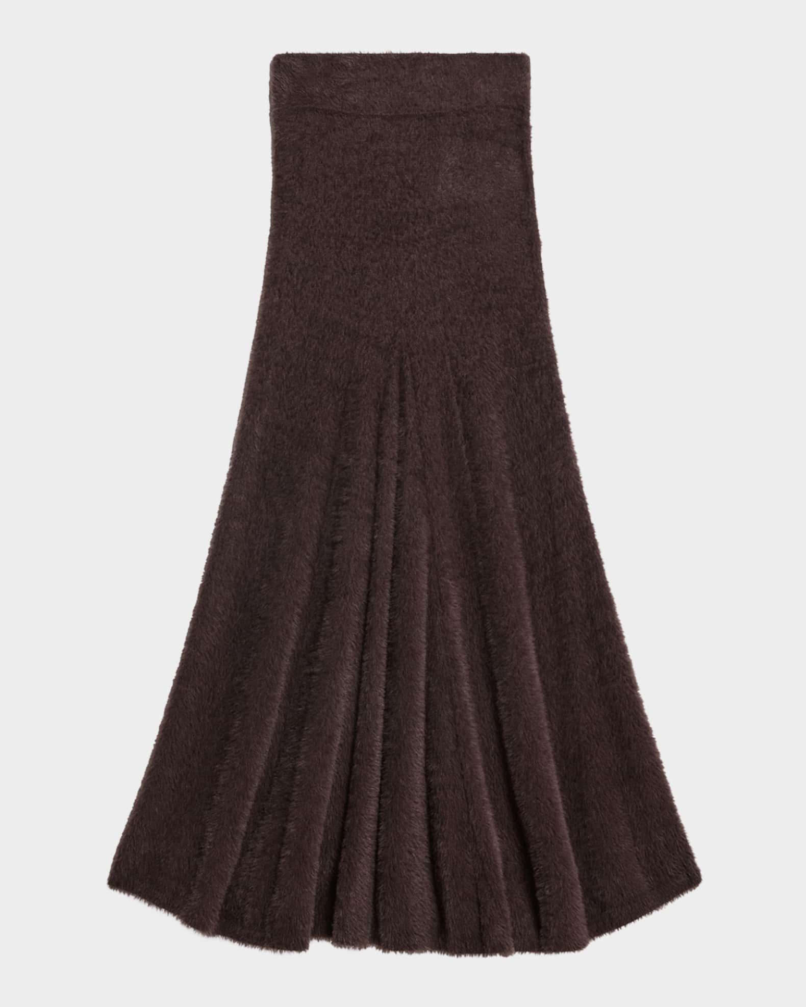 Fuzzy Eyelash Maxi Skirt 0