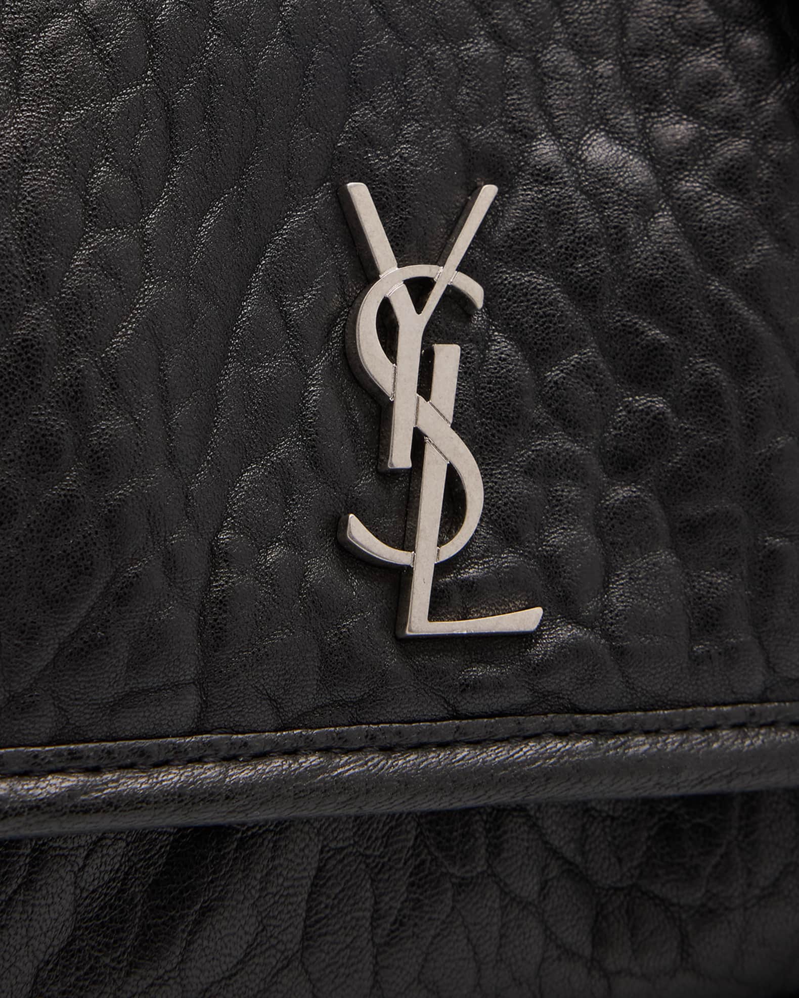 Saint Laurent Men's Niki Small Messenger Bag in Grained Saint Laurent Men's Niki Small Messenger Bag in Grained