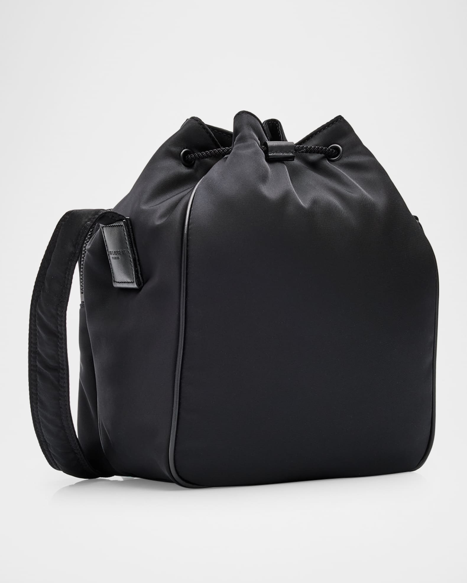 Men's Niki Small YSL Bucket Crossbody Bag in Nylon