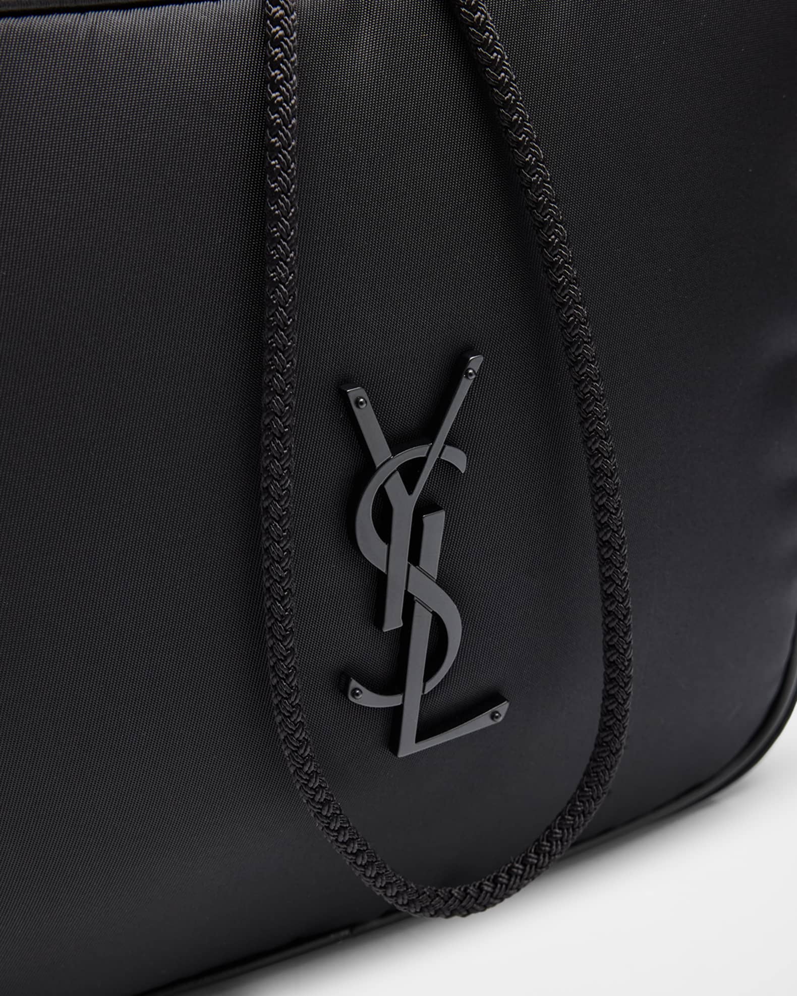Men's Niki Small YSL Bucket Crossbody Bag in Nylon
