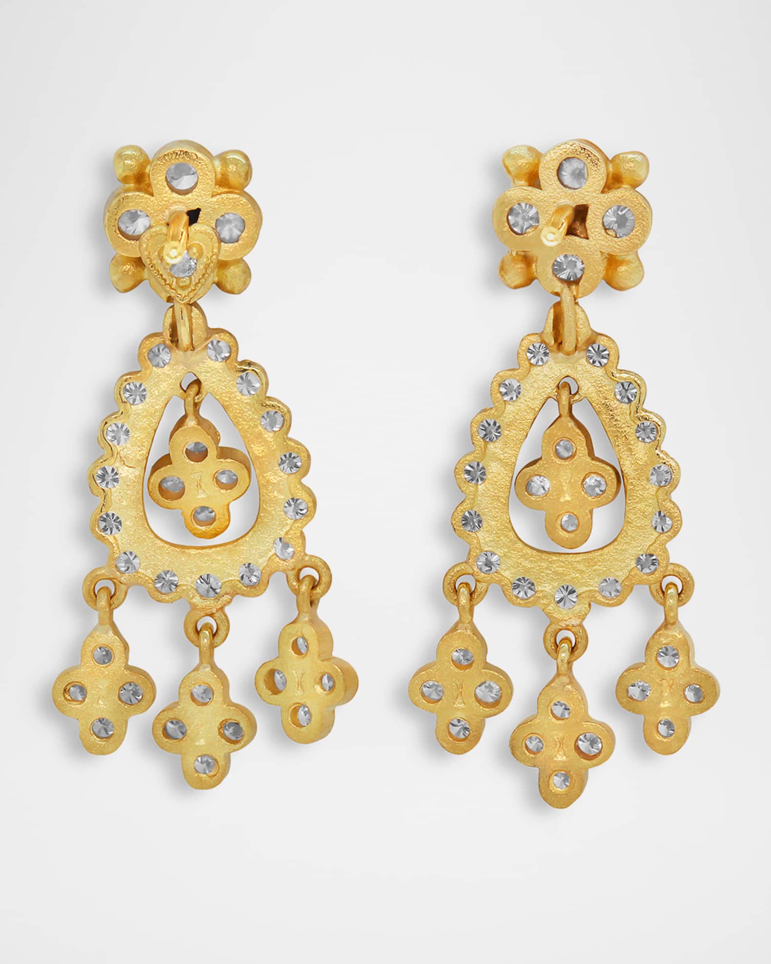 Stambolian 18K Yellow Gold Dangling Diamond Drop Earrings Neiman