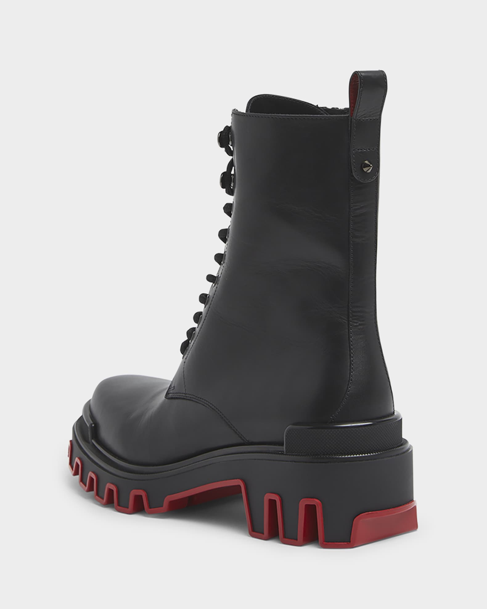 Christian Louboutin Trott Dune Alta Boots Size 42 Black Calf Leather Men