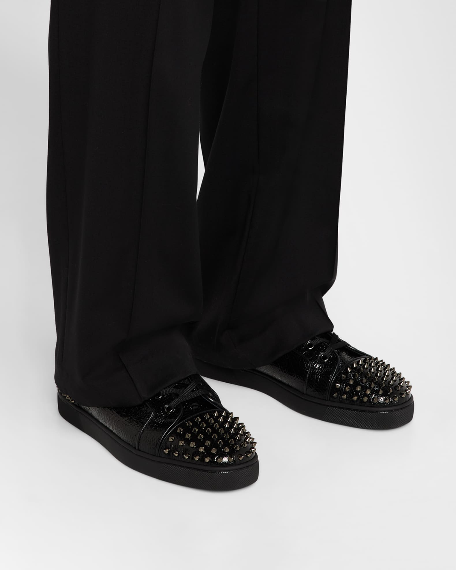 Men's Lou Spikes 2 Leather High-Top Sneakers 1