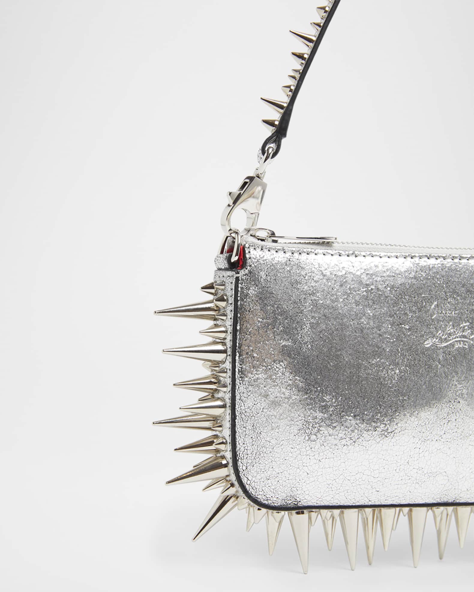 追跡【Christian Louboutin】ミニルビラクリスタルショルダー Loubila Mini - Shoulder bag - Manoir laminated nappa leather