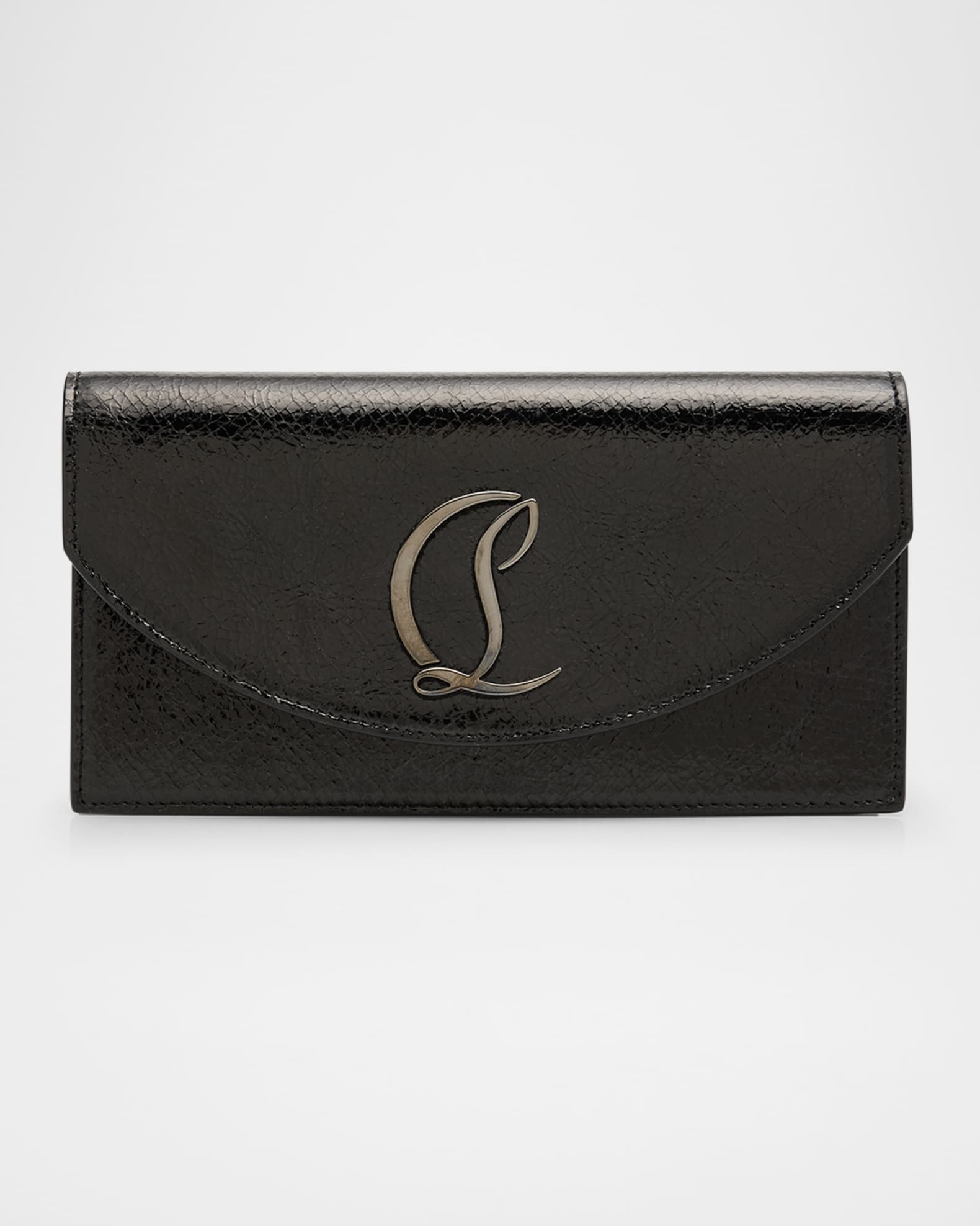 Christian Louboutin Loubi54 Clutch Bag Black Gunmetal