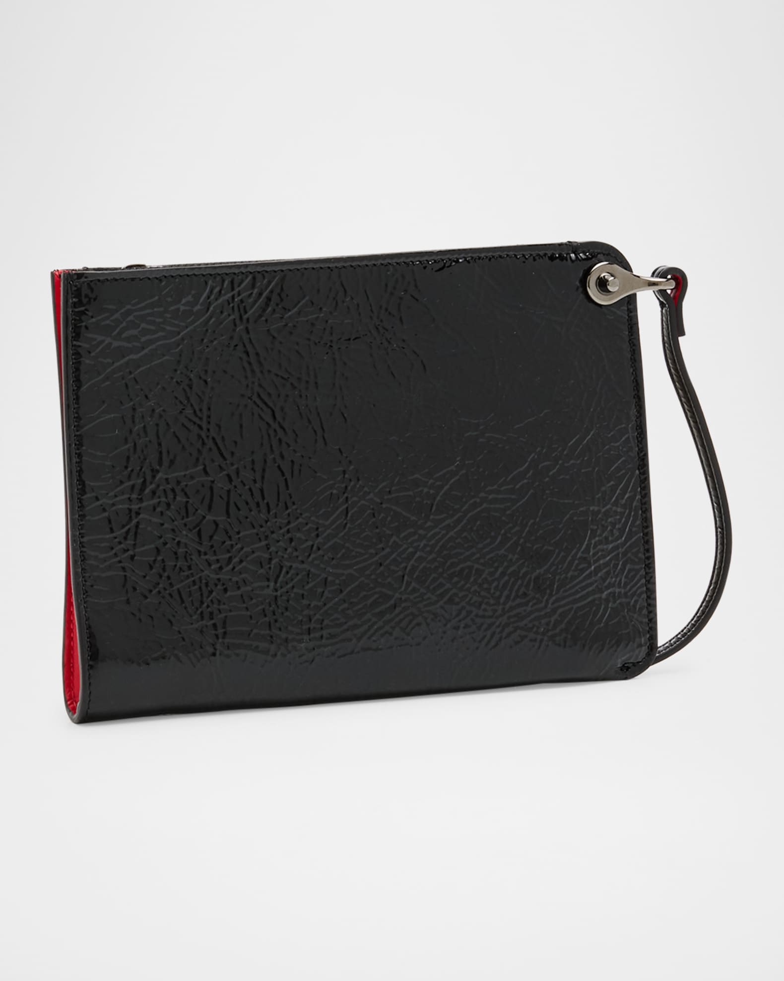 Loubi54 Flat Patent Leather Pouch Bag