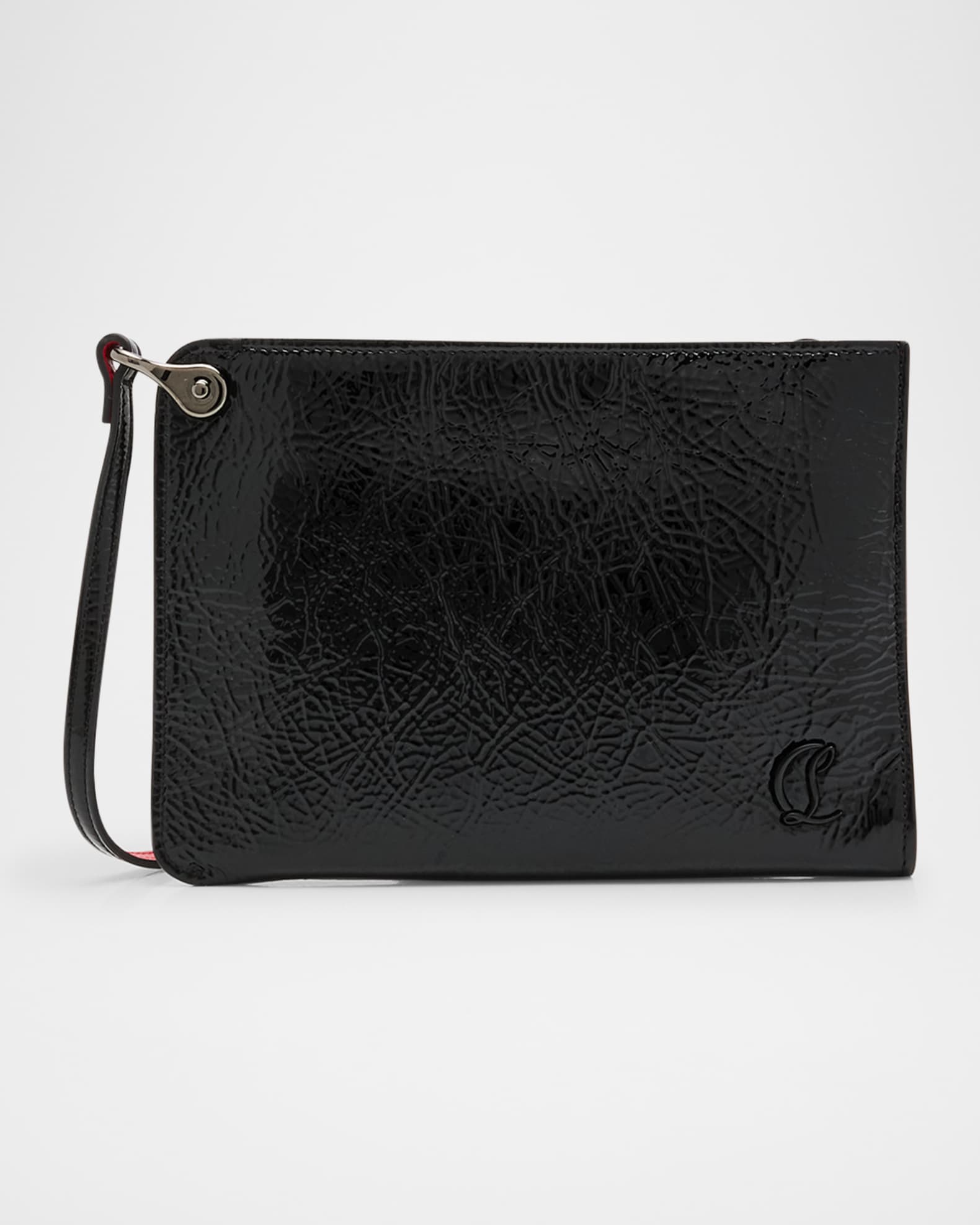Loubi54 Flat Patent Leather Pouch Bag 0