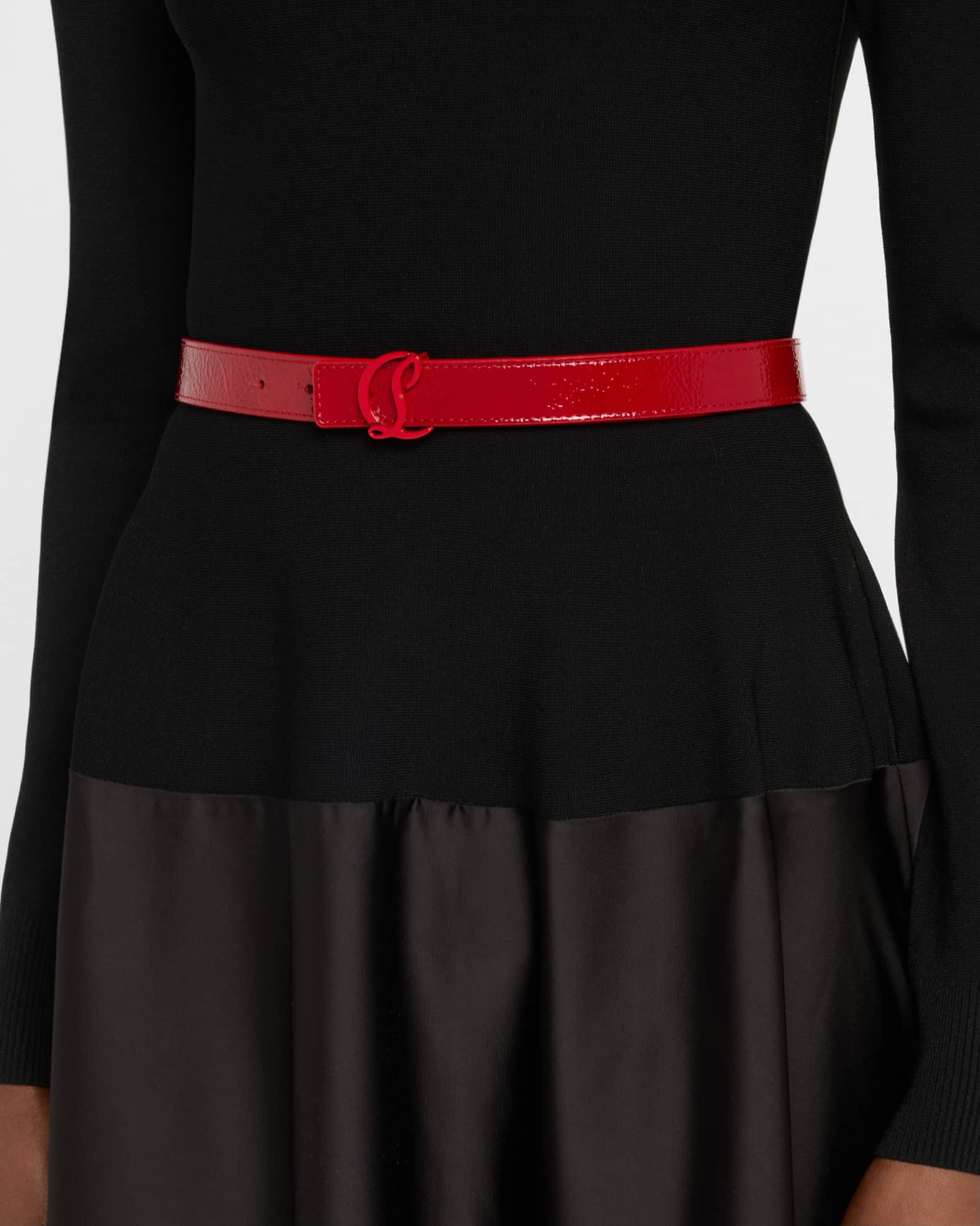 Christian Louboutin Loubi54 Reversible Belt in Patent and