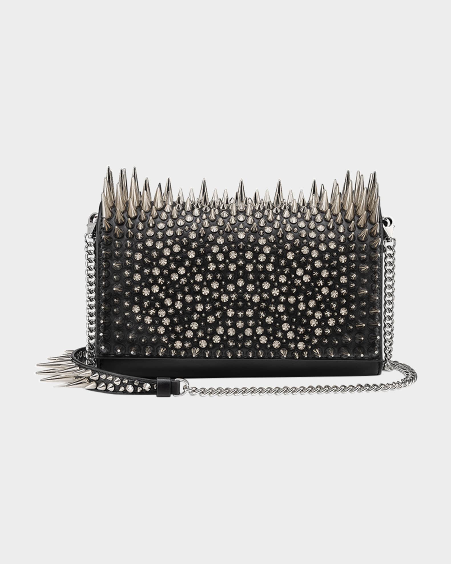 Paloma Spike Leather Clutch Bag 0