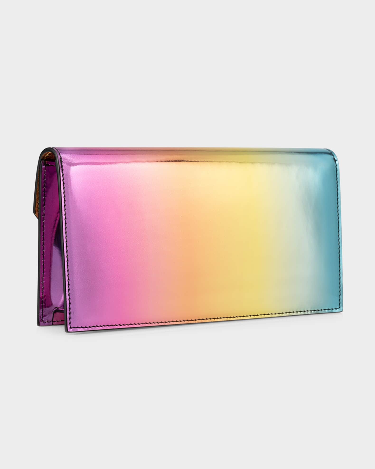 Loubi54 Degrade Metallic Leather Clutch Bag 1