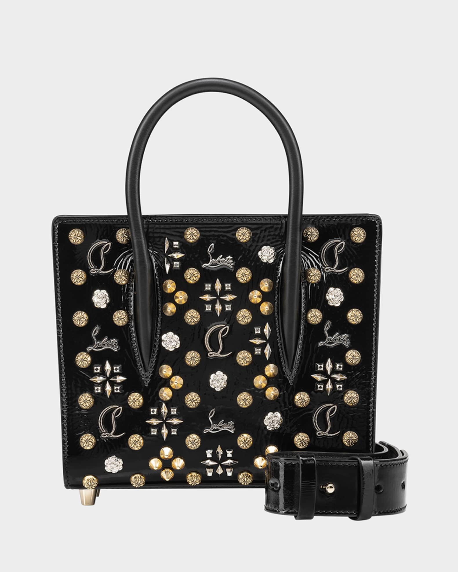 Christian louboutin black bag sales