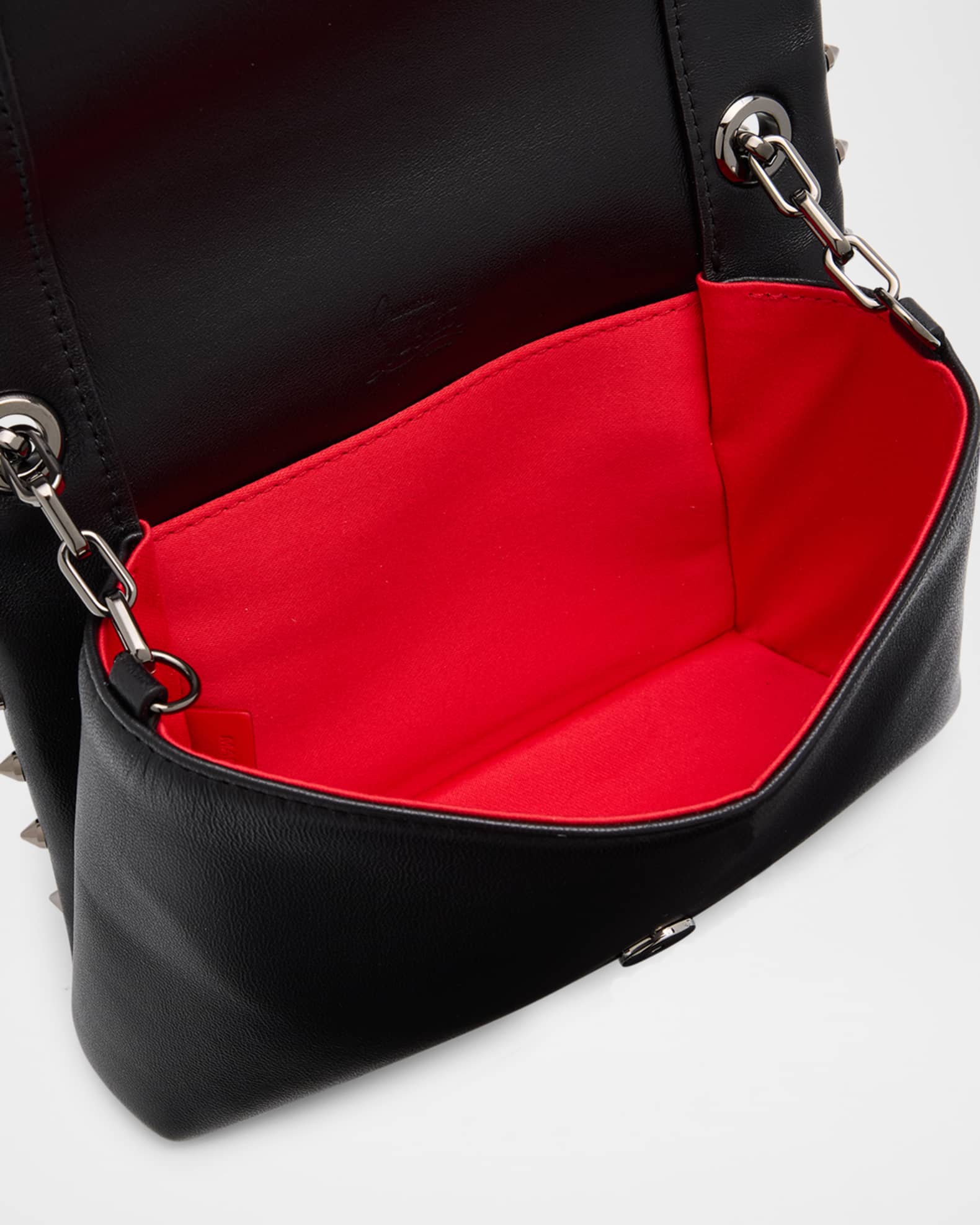 Christian Louboutin Spiky Soft Pouch Bag in Napa Leather | Neiman 