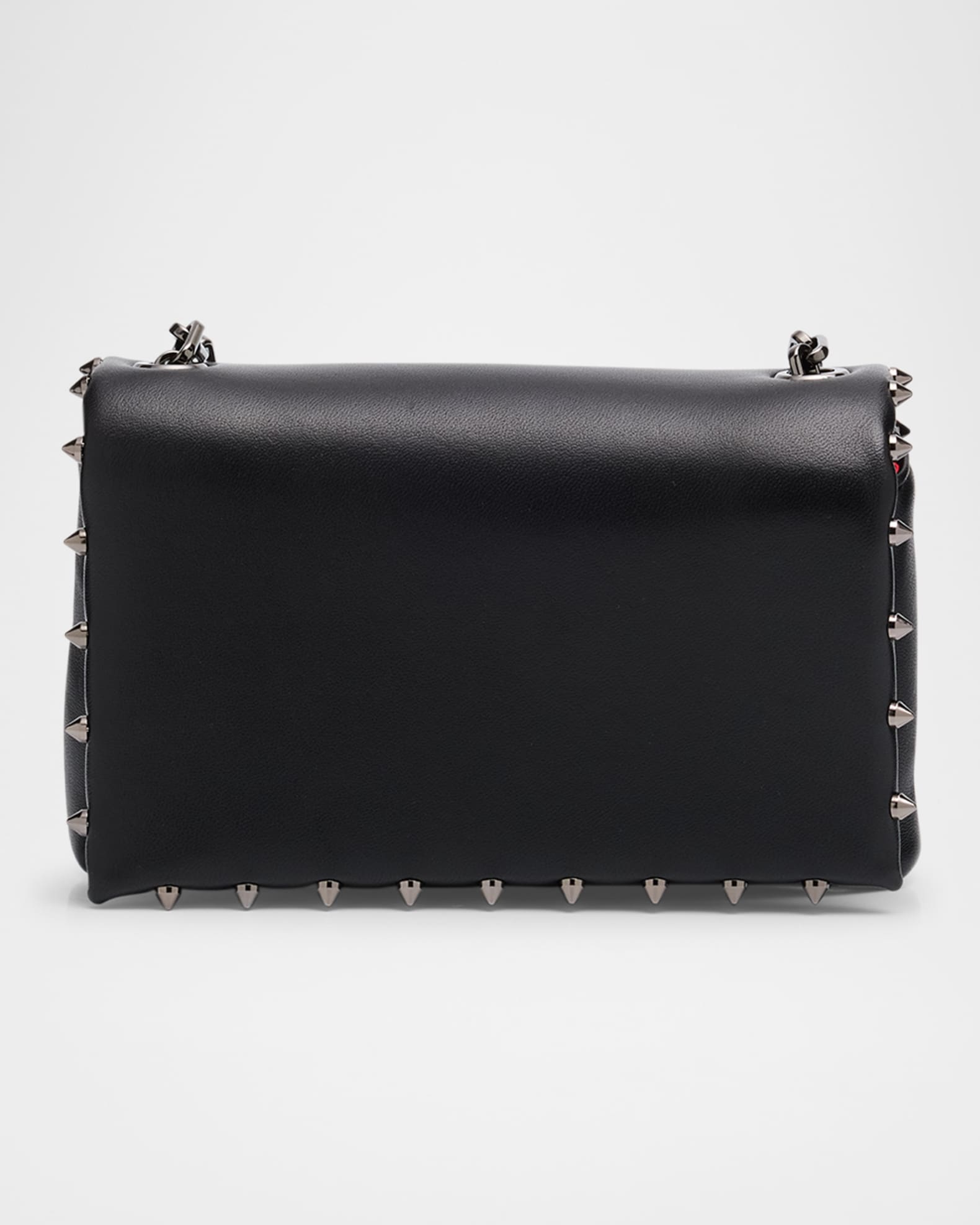 Spiky Soft Pouch Bag in Napa Leather  0