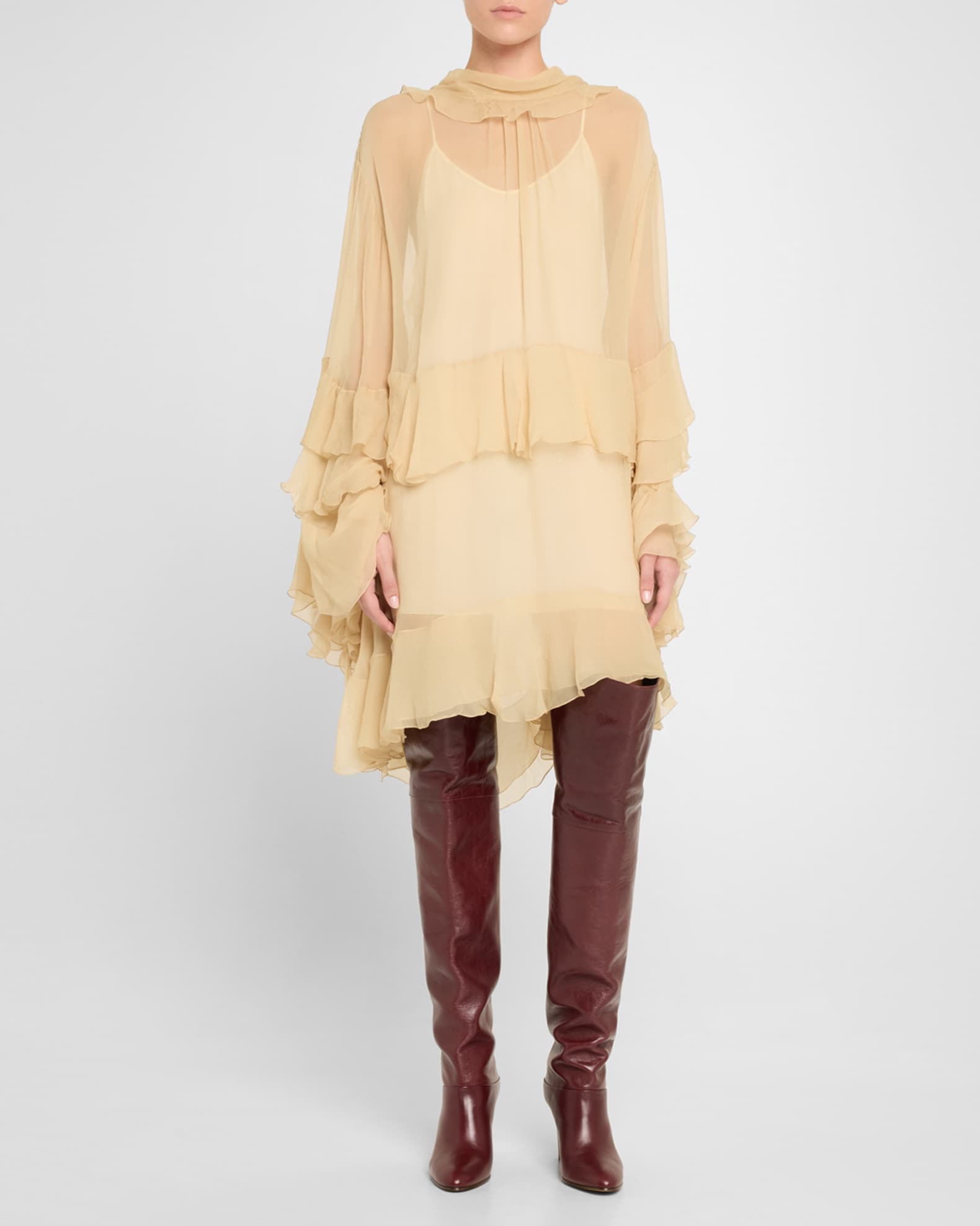 Chloe Eve Leather Over-The-Knee Boots | Neiman Marcus
