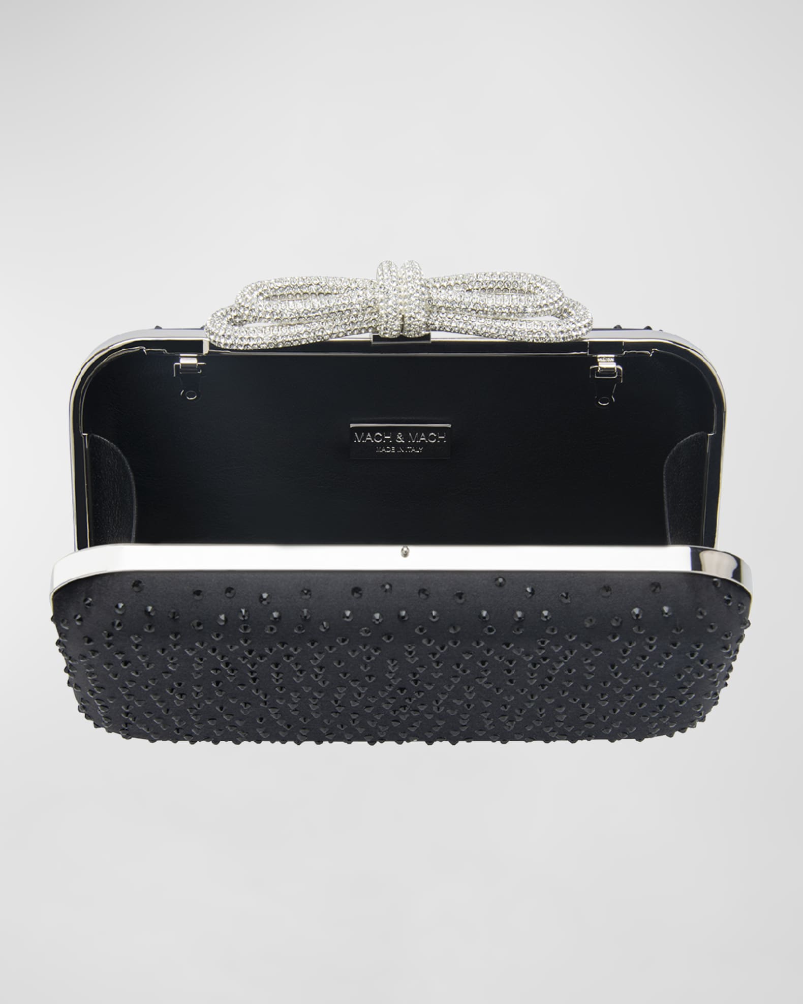 Bow Strass Satin Clutch Bag 1