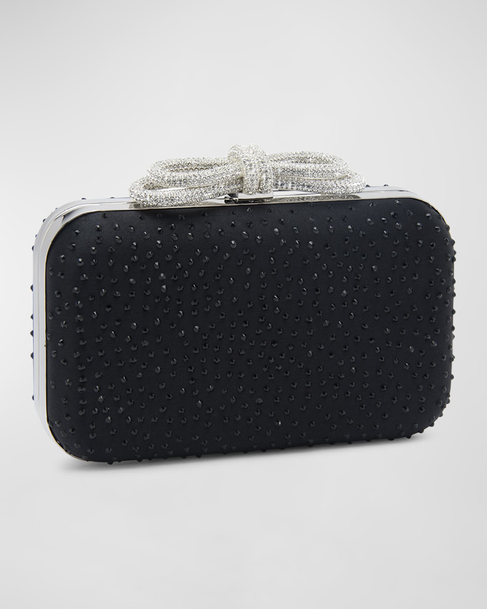 MACH MACH Bow Strass Satin Clutch Bag Neiman Marcus