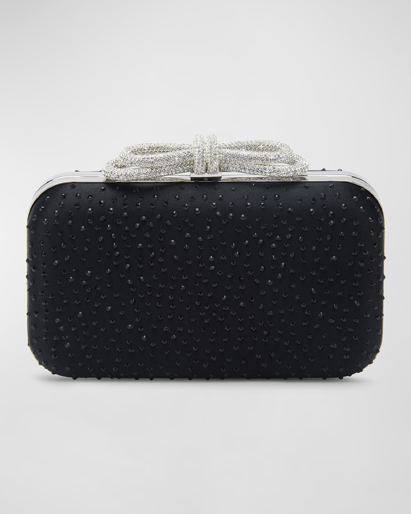 Bow Strass Satin Clutch Bag 0
