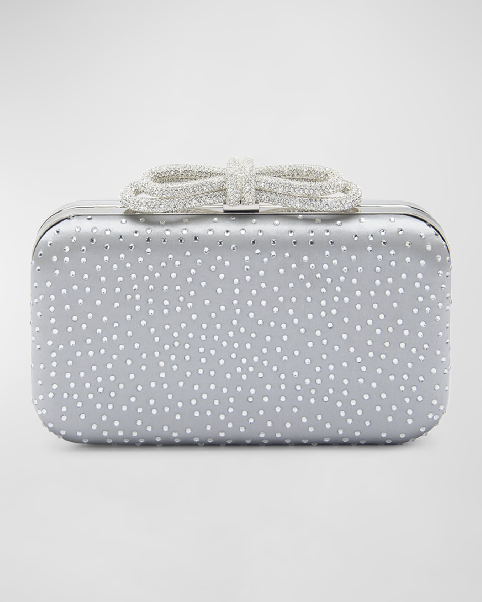 Bow Strass Satin Clutch Bag 0